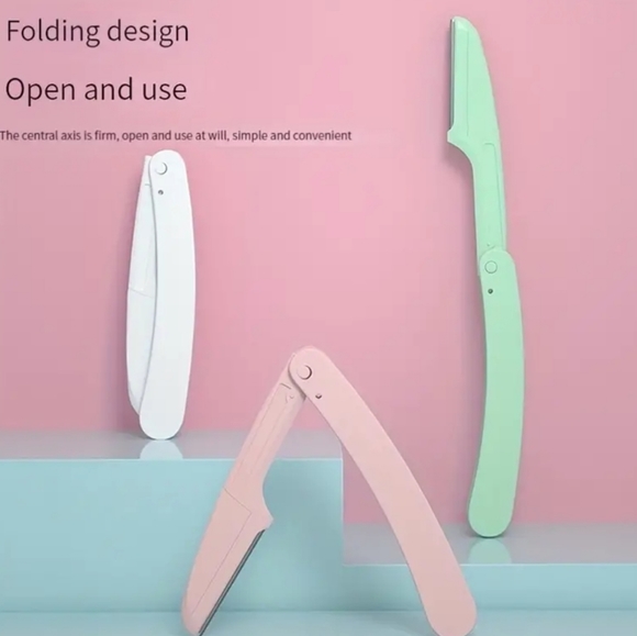 3pc 🩷 Anti-Scratch, Folable, Portable Eye Brow Trimming Kit (pink) ☆》NWT《☆ - Picture 3 of 6